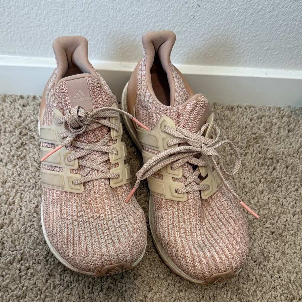 Adidas Blush and Beige Running Shoes